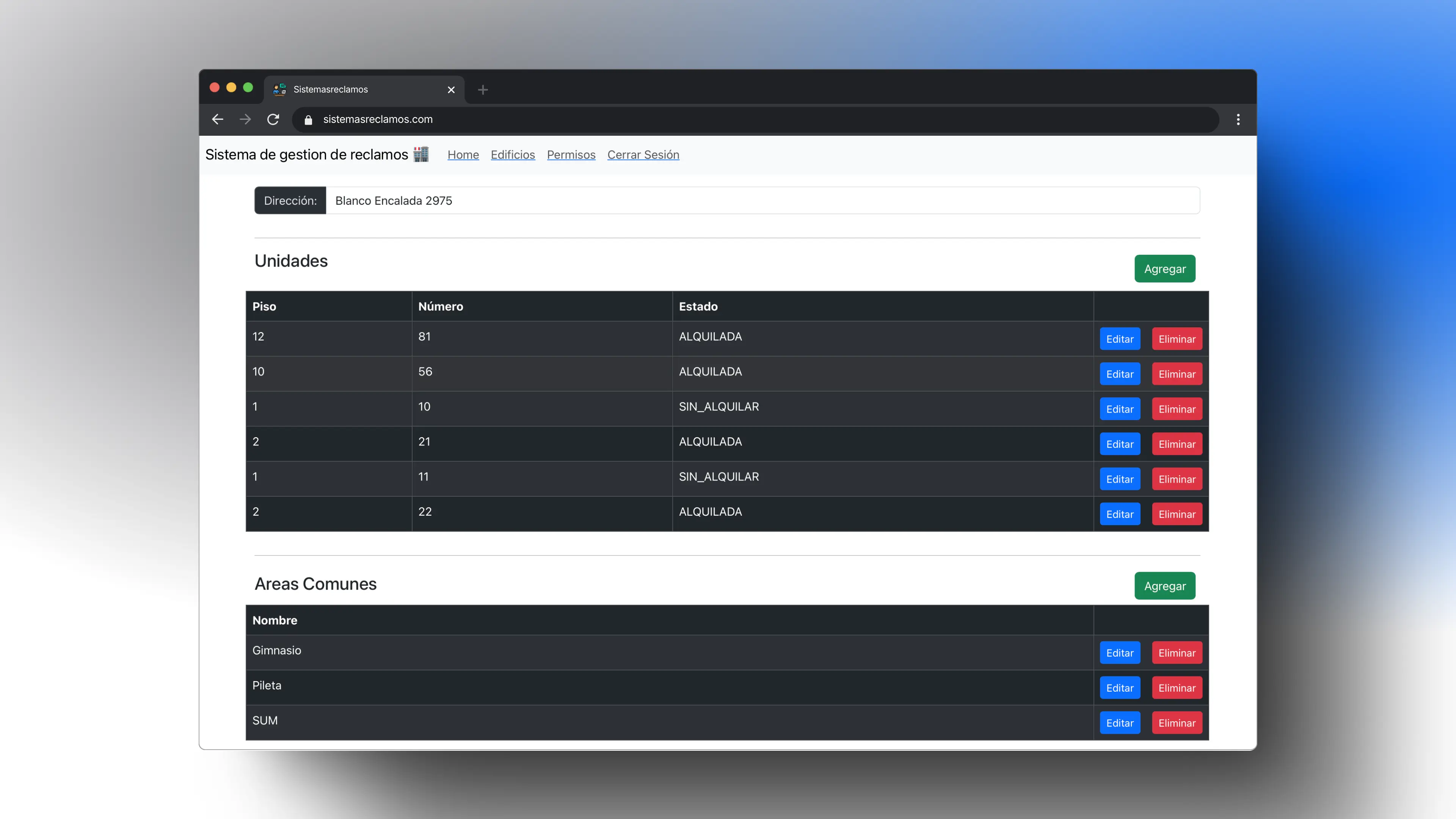 Sistema de gestión de reclamos